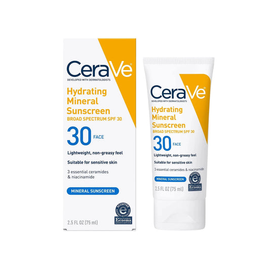 Cerave Hydrating Mineral Sunscreen Face Lotion Spf30 75Ml